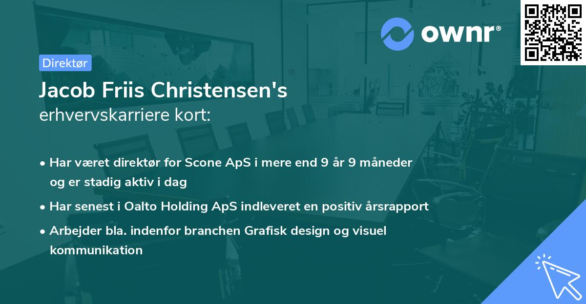 Jacob Friis Christensen's erhvervskarriere kort
