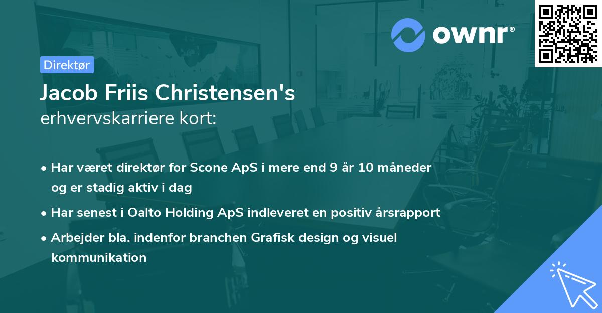 Jacob Friis Christensen's erhvervskarriere kort