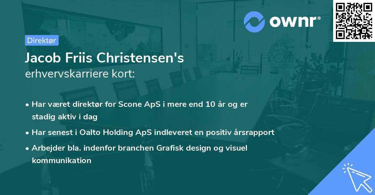 Jacob Friis Christensen's erhvervskarriere kort