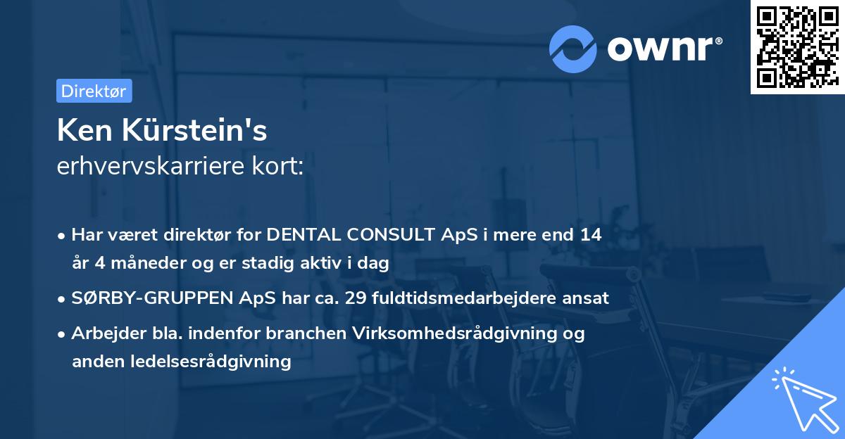 Ken Kürstein's erhvervskarriere kort