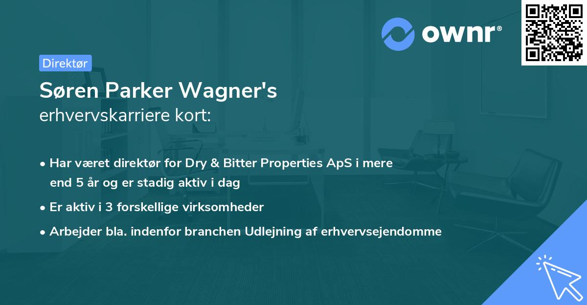 Søren Parker Wagner's erhvervskarriere kort