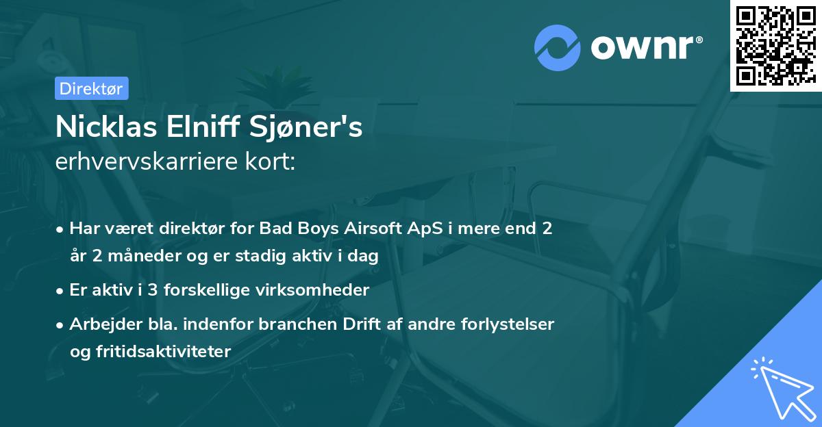 Nicklas Elniff Sjøner's erhvervskarriere kort