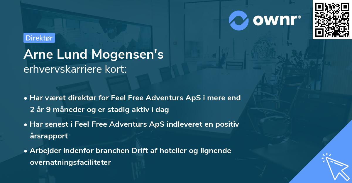 Arne Lund Mogensen's erhvervskarriere kort