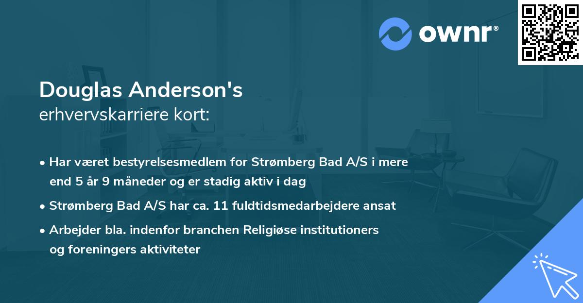 Douglas Anderson's erhvervskarriere kort