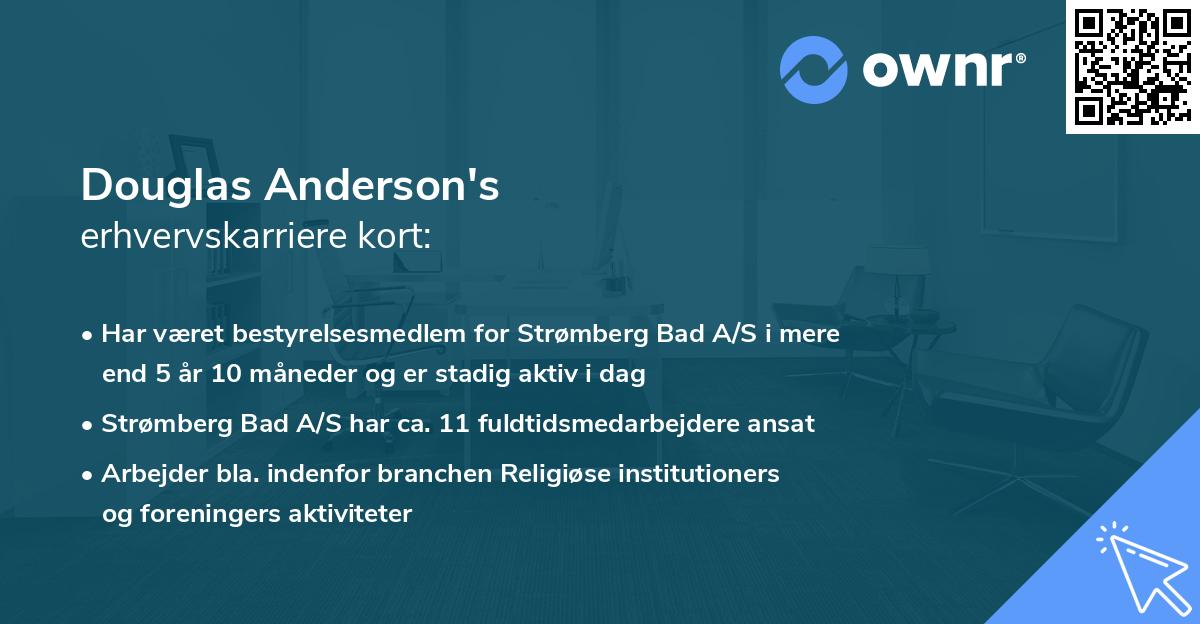 Douglas Anderson's erhvervskarriere kort