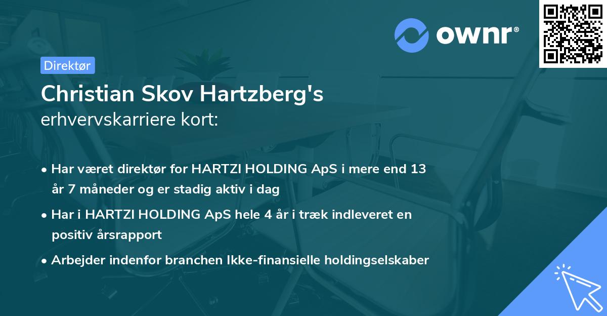 Christian Skov Hartzberg's erhvervskarriere kort