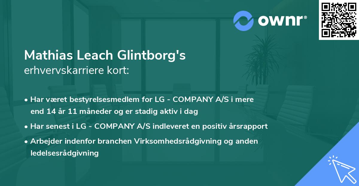 Mathias Leach Glintborg's erhvervskarriere kort