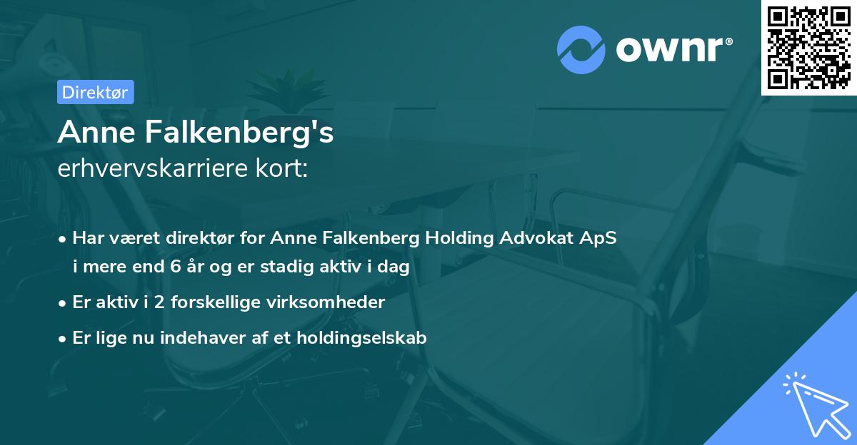 Anne Falkenberg's erhvervskarriere kort