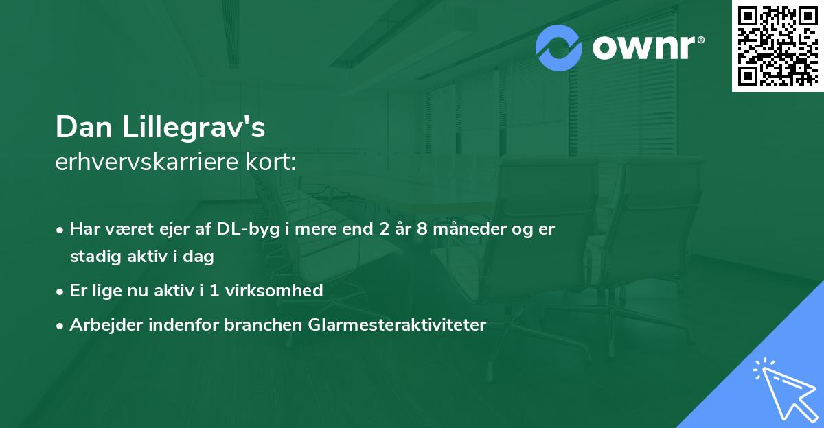 Dan Lillegrav's erhvervskarriere kort