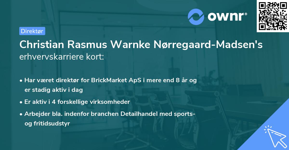 Christian Rasmus Warnke Nørregaard-Madsen's erhvervskarriere kort