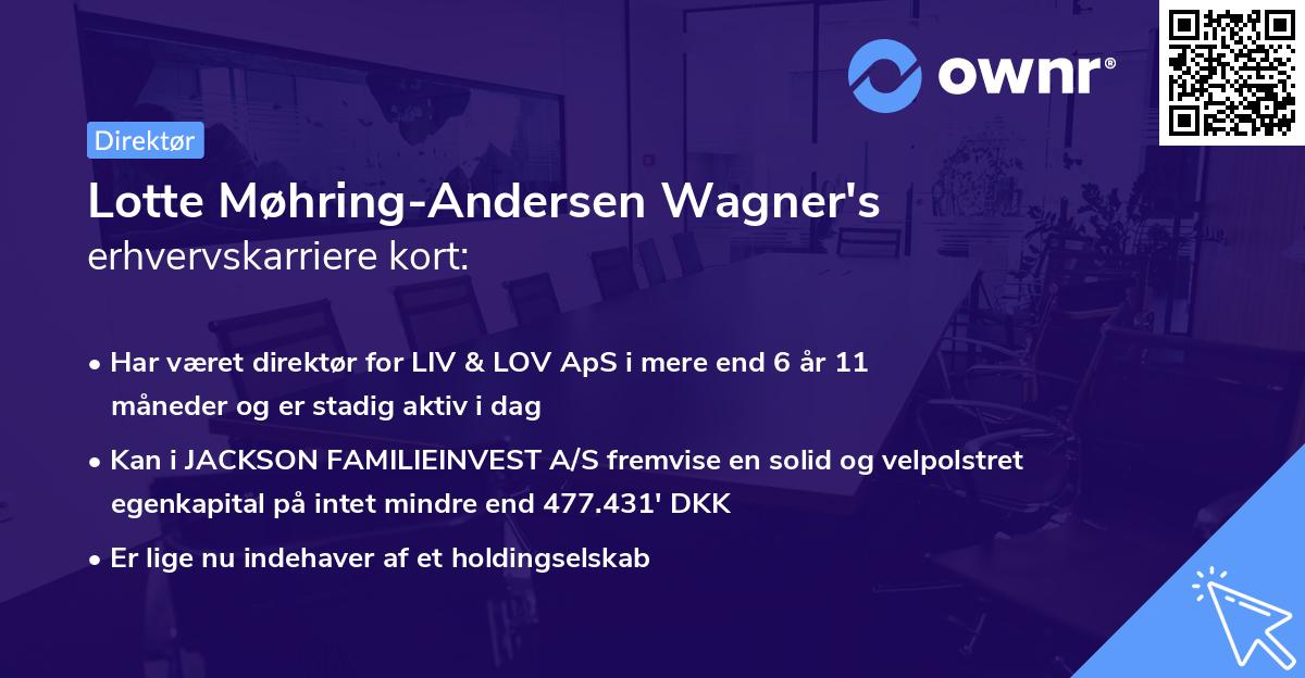 Lotte Møhring-Andersen Wagner's erhvervskarriere kort