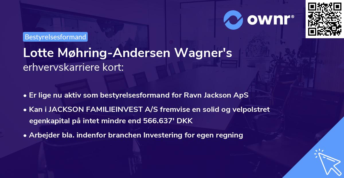 Lotte Møhring-Andersen Wagner's erhvervskarriere kort
