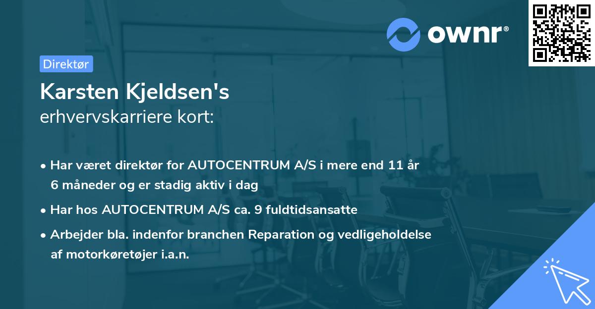 Karsten Kjeldsen's erhvervskarriere kort