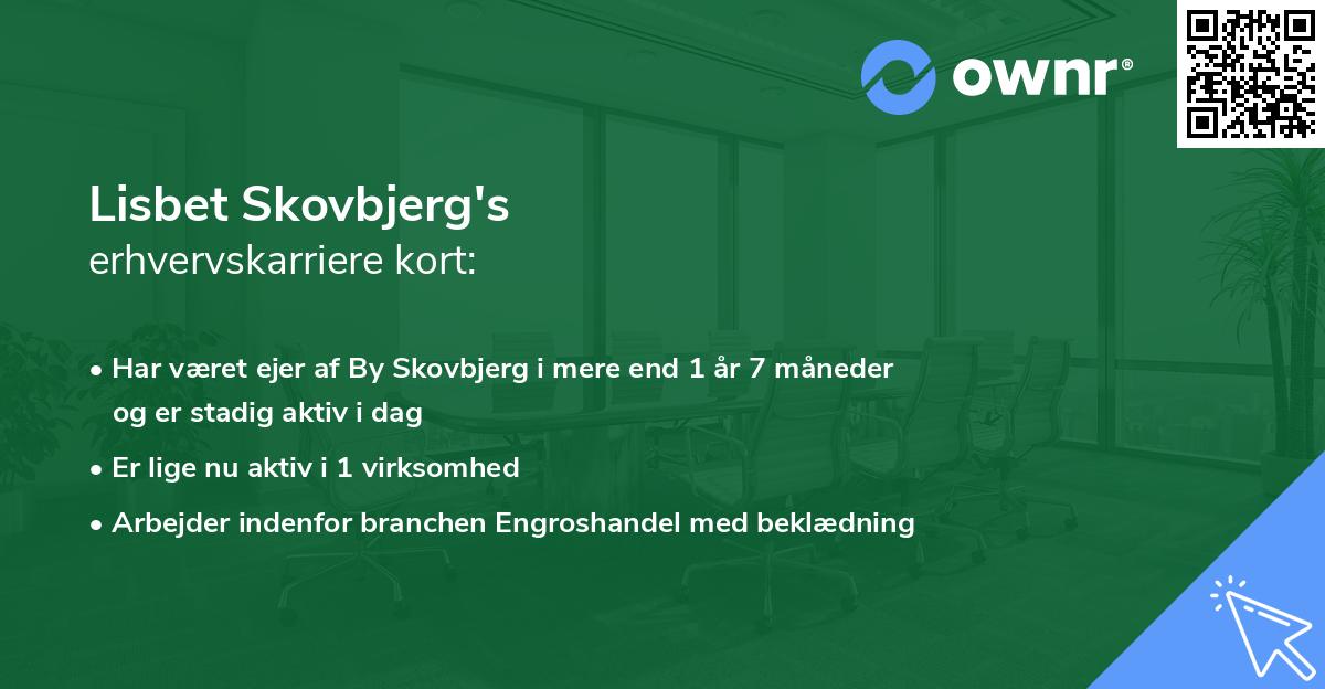 Lisbet Skovbjerg's erhvervskarriere kort