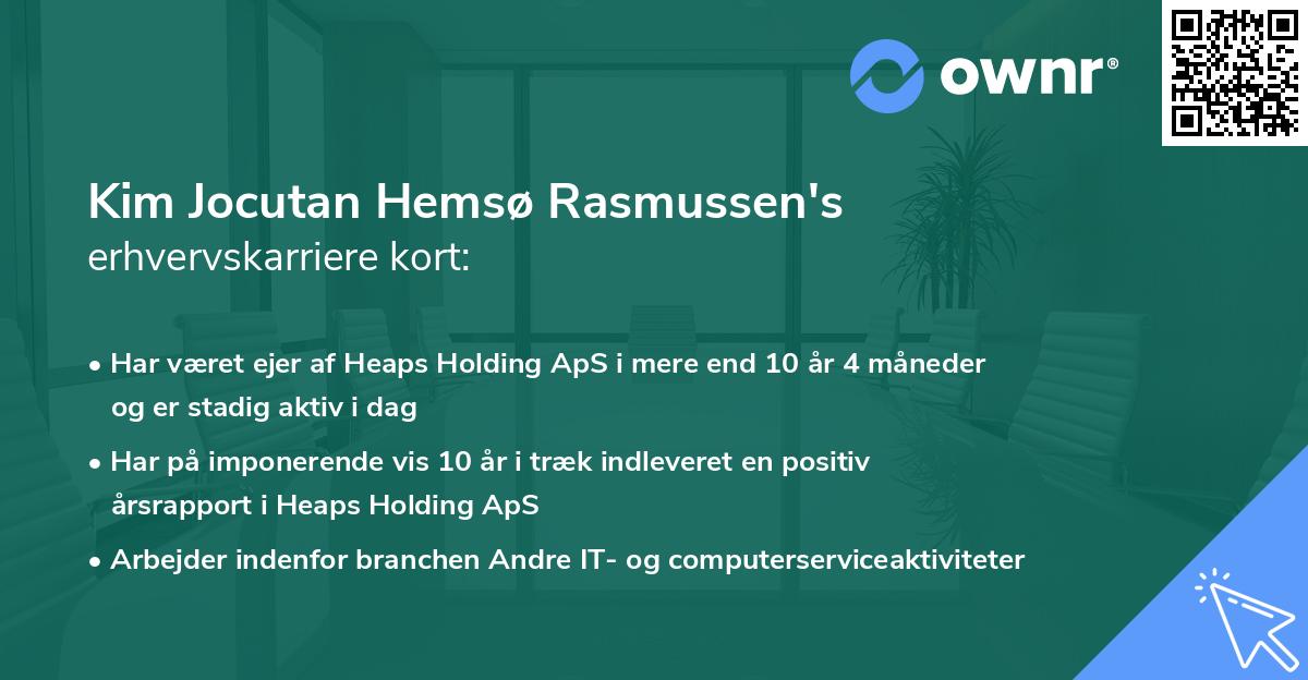 Kim Jocutan Hemsø Rasmussen's erhvervskarriere kort