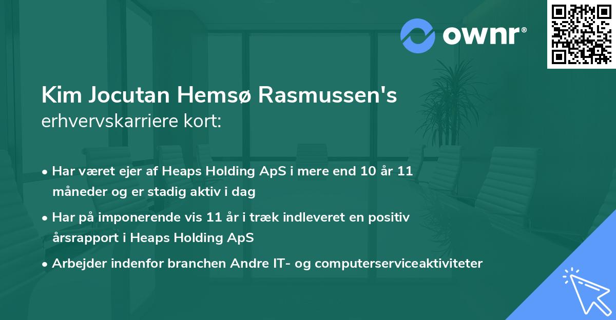 Kim Jocutan Hemsø Rasmussen's erhvervskarriere kort