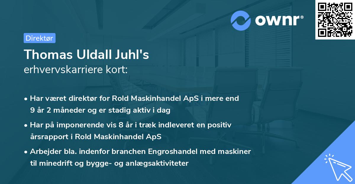 Thomas Uldall Juhl's erhvervskarriere kort