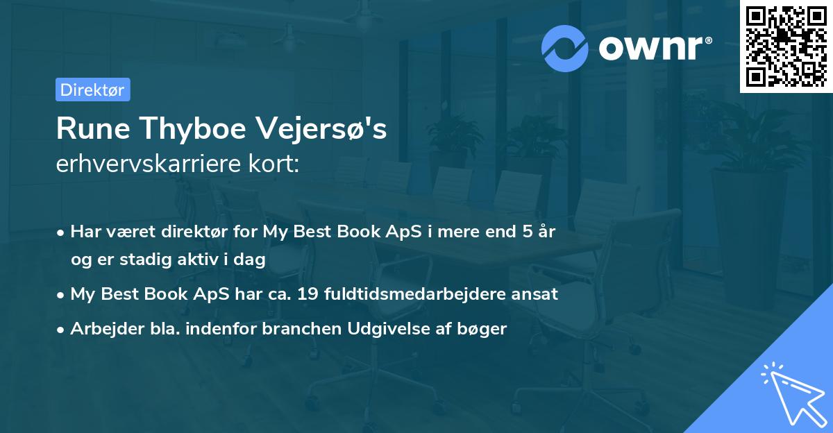 Rune Thyboe Vejersø's erhvervskarriere kort