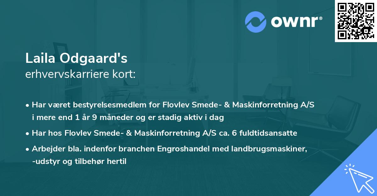 Laila Odgaard's erhvervskarriere kort