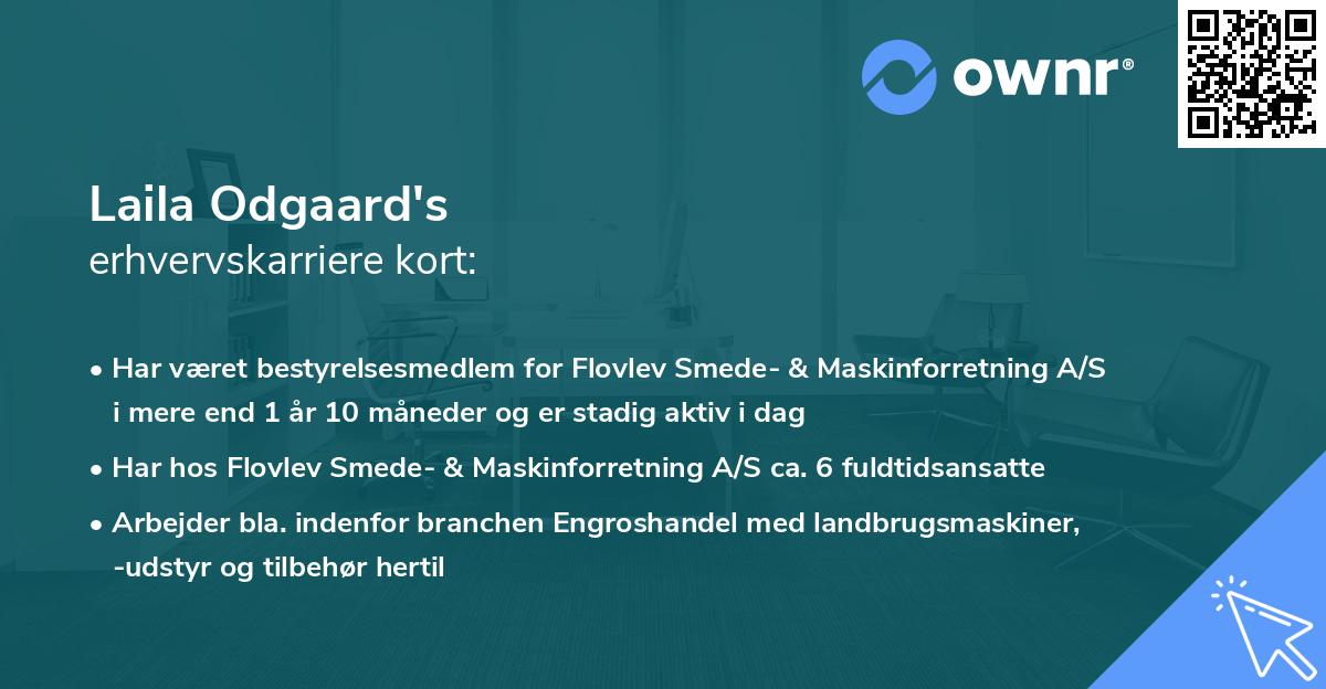 Laila Odgaard's erhvervskarriere kort