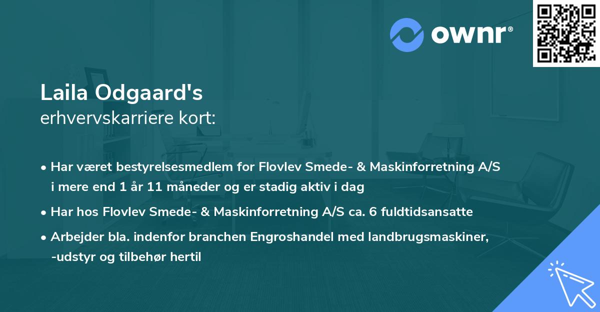 Laila Odgaard's erhvervskarriere kort