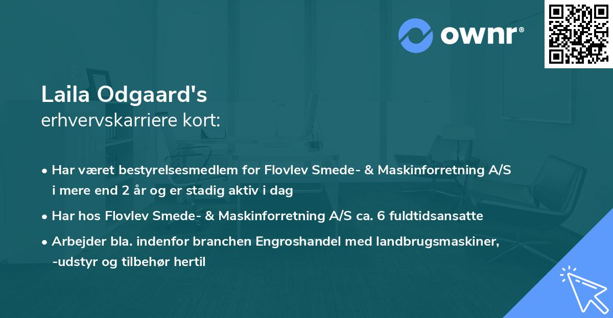 Laila Odgaard's erhvervskarriere kort