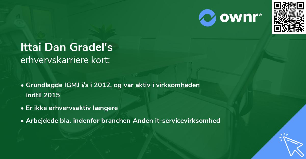 Ittai Dan Gradel's erhvervskarriere kort