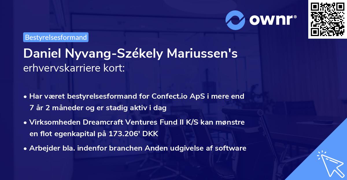 Daniel Nyvang-Székely Mariussen's erhvervskarriere kort