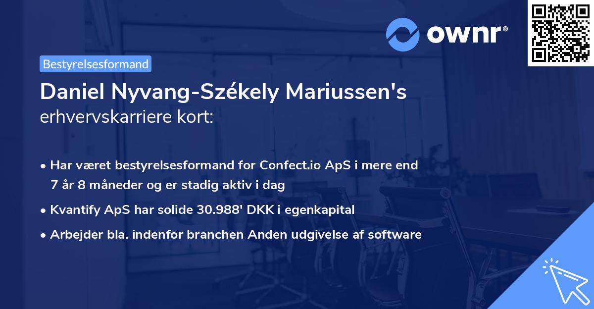 Daniel Nyvang-Székely Mariussen's erhvervskarriere kort