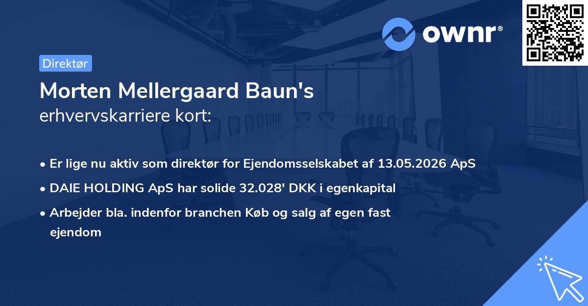 Morten Mellergaard Baun's erhvervskarriere kort