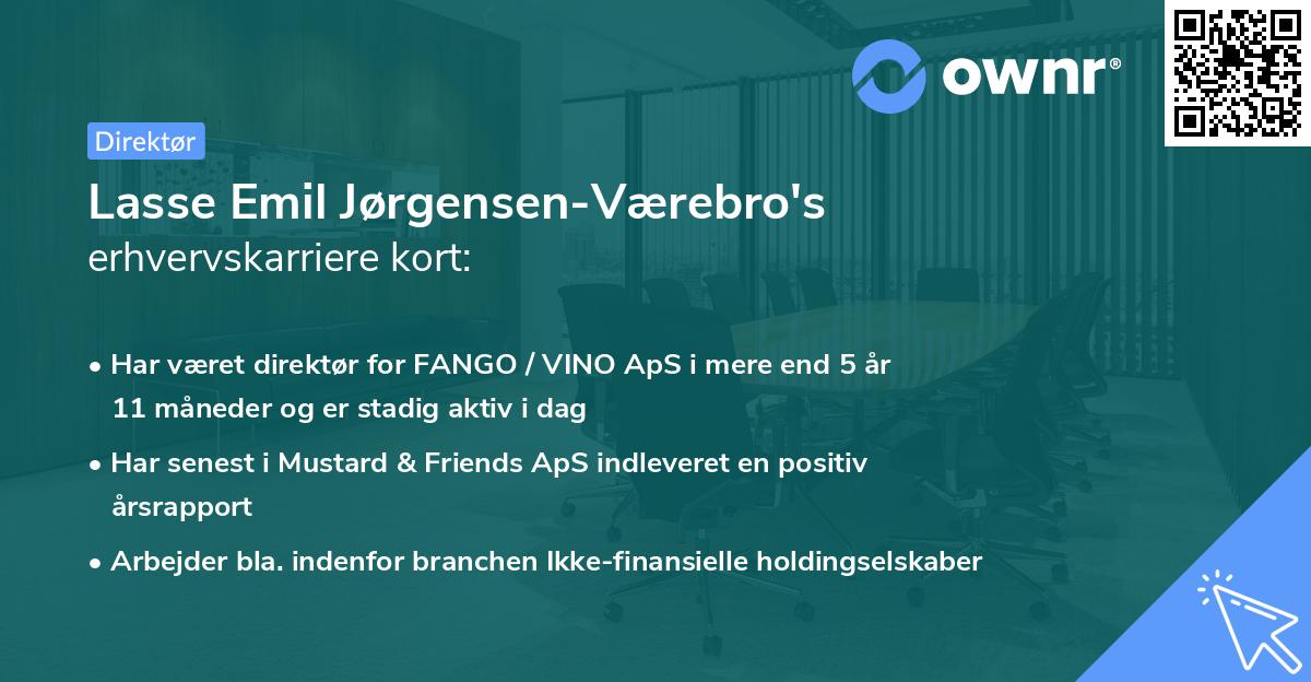 Lasse Emil Jørgensen-Værebro's erhvervskarriere kort
