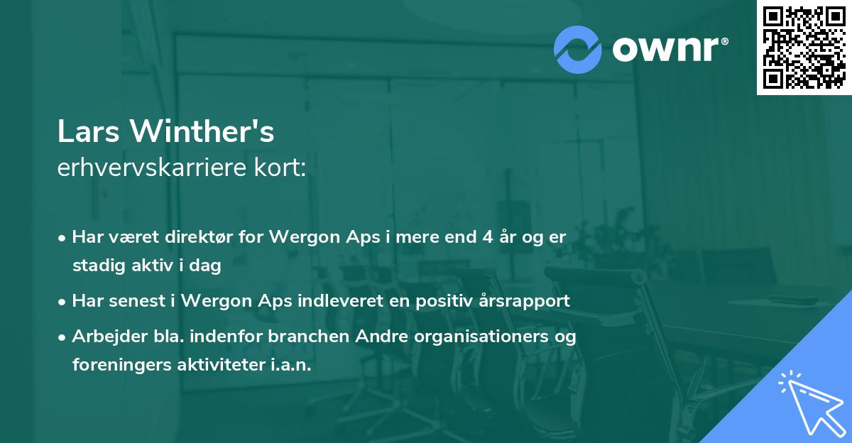 Lars Winther's erhvervskarriere kort