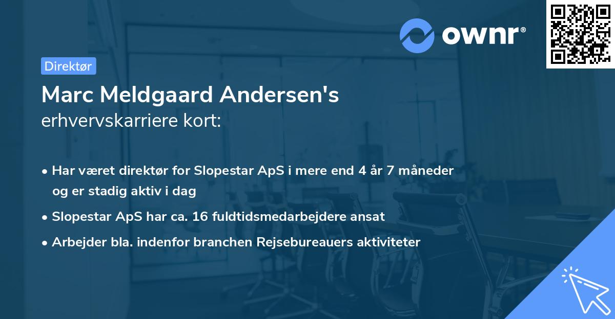 Marc Meldgaard Andersen's erhvervskarriere kort