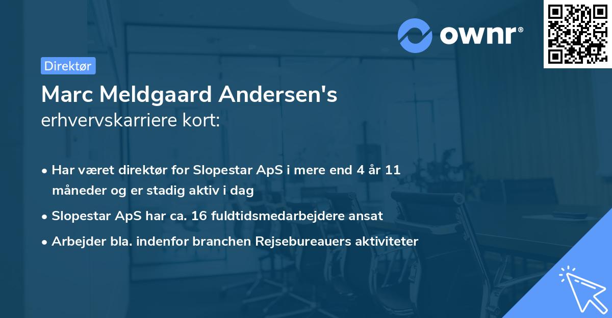 Marc Meldgaard Andersen's erhvervskarriere kort
