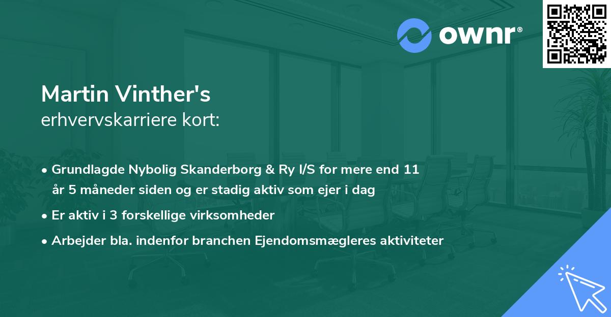 Martin Vinther's erhvervskarriere kort