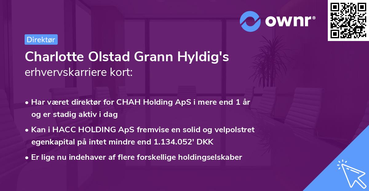 Charlotte Olstad Grann Hyldig's erhvervskarriere kort