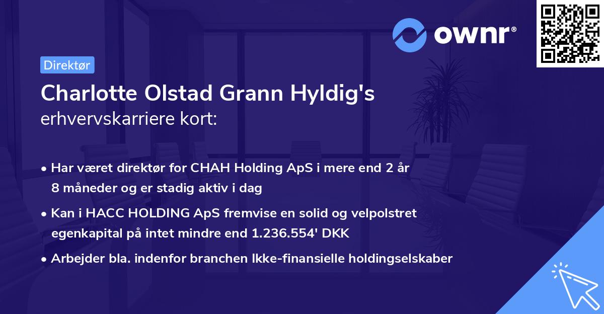 Charlotte Olstad Grann Hyldig's erhvervskarriere kort