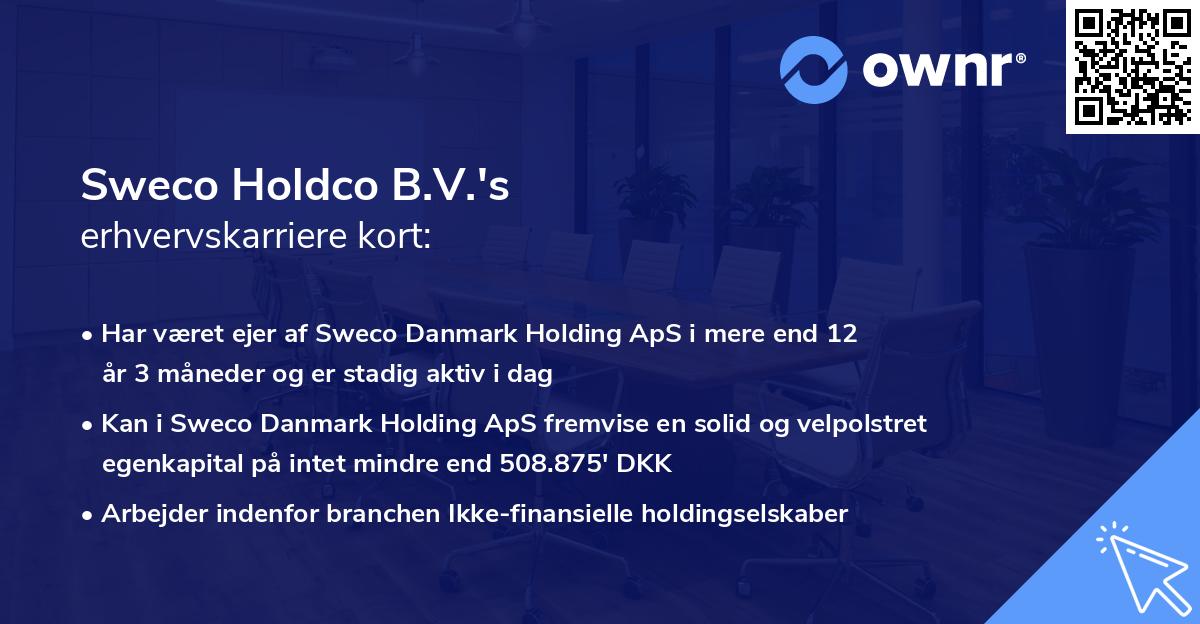 Sweco Holdco B.V.'s erhvervskarriere kort