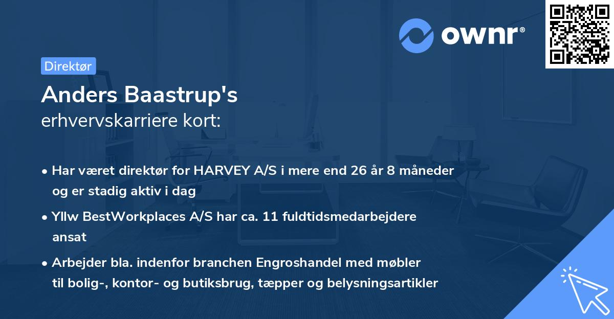 Anders Baastrup's erhvervskarriere kort