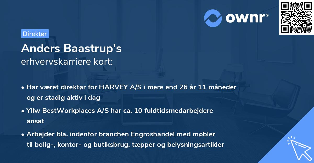 Anders Baastrup's erhvervskarriere kort