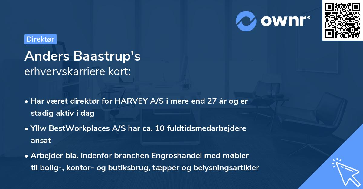 Anders Baastrup's erhvervskarriere kort