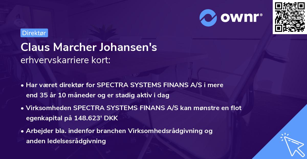 Claus Marcher Johansen's erhvervskarriere kort