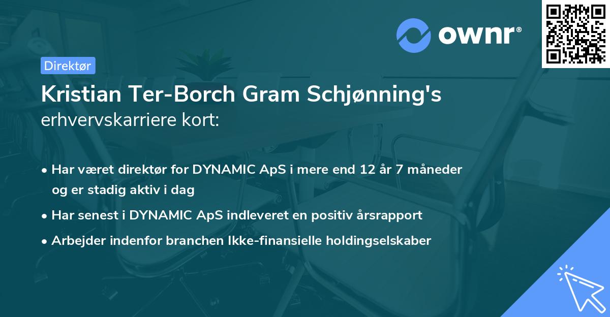 Kristian Ter-Borch Gram Schjønning's erhvervskarriere kort