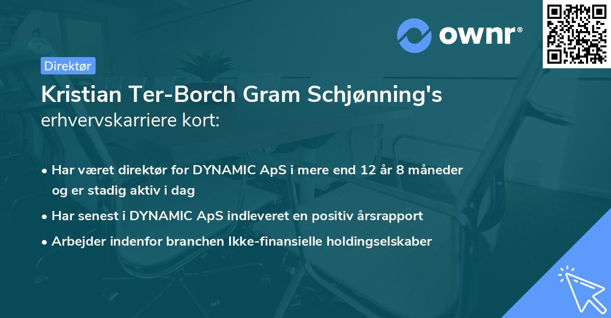 Kristian Ter-Borch Gram Schjønning's erhvervskarriere kort