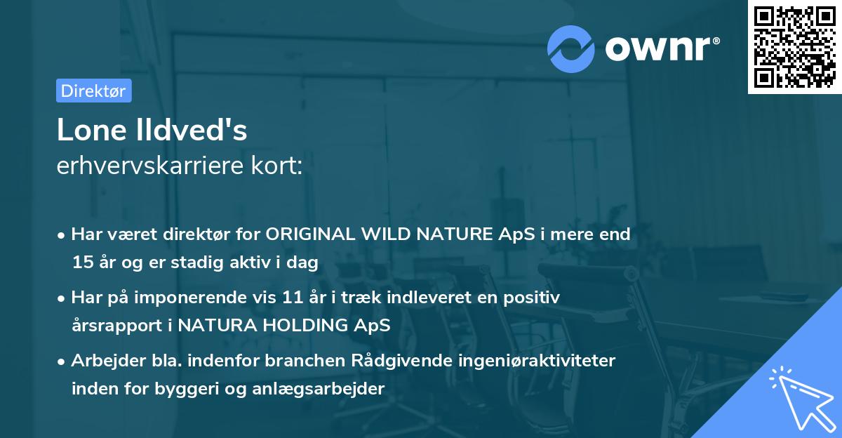 Lone Ildved's erhvervskarriere kort