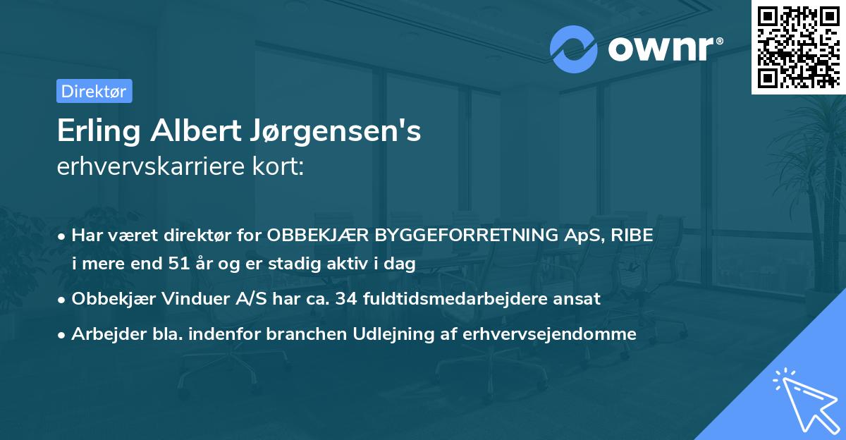 Erling Albert Jørgensen's erhvervskarriere kort