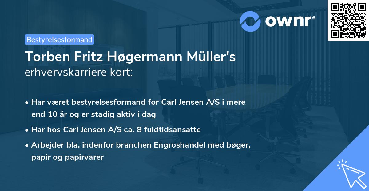 Torben Fritz Høgermann Müller's erhvervskarriere kort