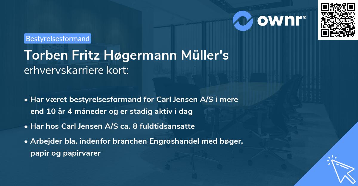 Torben Fritz Høgermann Müller's erhvervskarriere kort