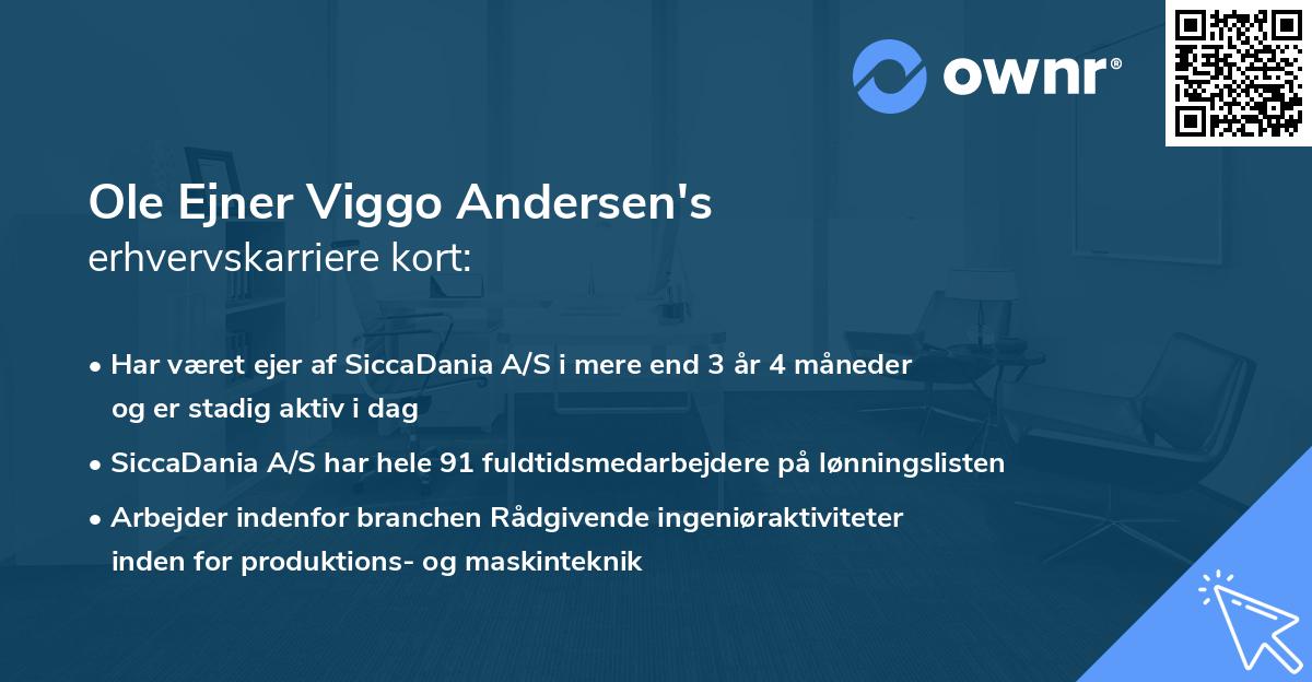 Ole Ejner Viggo Andersen's erhvervskarriere kort