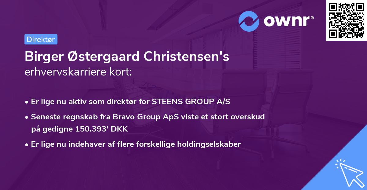 Birger Østergaard Christensen's erhvervskarriere kort